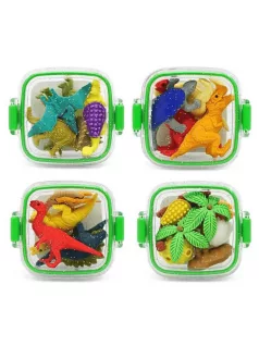 Radír dinoszauruszok, dobozos (6x6x3cm), Dinosaurs, 4 féle