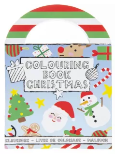   Karácsonyi mini színezőfüzet matricákkal, 9x9cm, 8 lapos