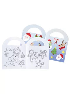   Karácsonyi mini színezőfüzet matricákkal, 9x9cm, 8 lapos