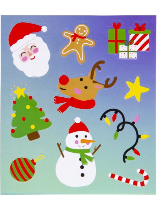 Karácsonyi matrica, 10x11cm