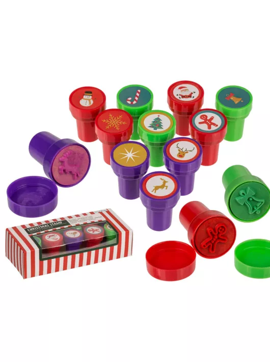 Karácsonyi nyomda szett, önfestékező, 10 db-os