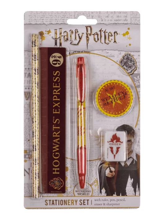 Harry Potter írószer szett 5 db-os, (toll, ceruza, radír, vonalzó, hegyező), Hogwarts Express