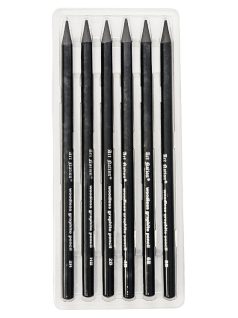   Grafitceruza készlet, 6 db-os, 8B-2H, hatszögletű, famentes, Sketch Art Set (WGH06175)