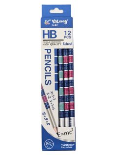   Grafitceruza HB, radírral, Yalong YL201307, szorzótáblás, kerek test