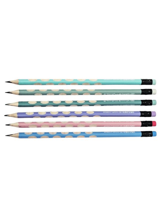 Grafitceruza HB, radírral, Yalong YL211376, ergonomikus, háromszög test