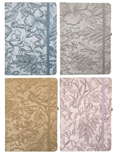   3D virágmintás keményfedeles notesz, napló A/5, 14,5x21cm, vonalas, többféle változat (5803-4)