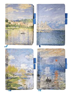   Claude Monet keményfedeles notesz, napló C/6, 10,5x16cm, vonalas, többféle változat (7100-2)