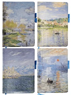   Claude Monet keményfedeles notesz, napló A/5, 14,5x21cm, vonalas, többféle változat (7200-2)