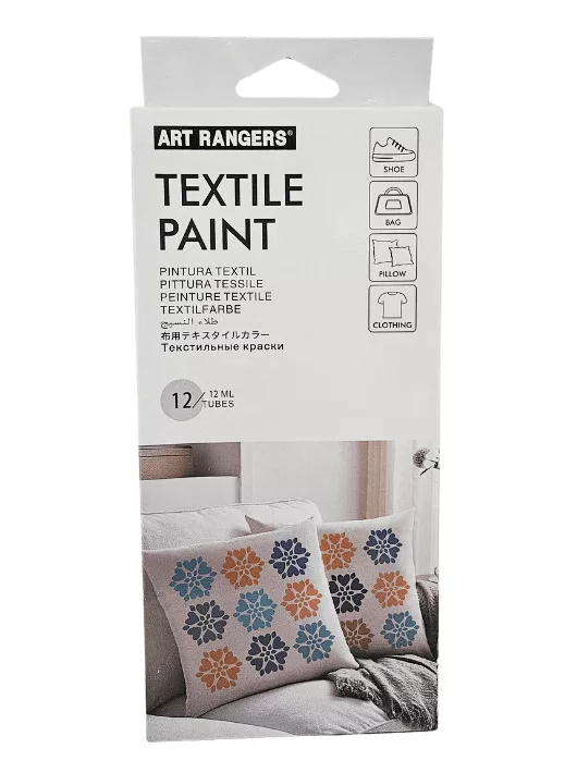 Textilfesték 12x12ml, Art Rangers