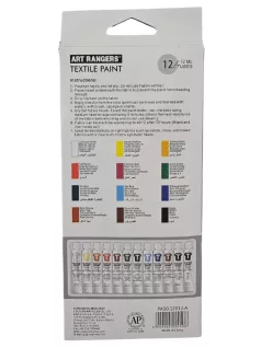 Textilfesték 12x12ml, Art Rangers