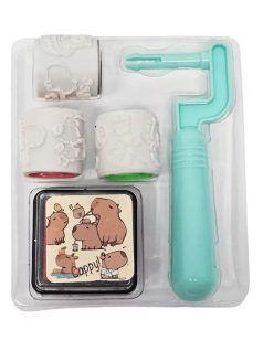 Kapibara rolleres nyomdakészlet tintapárnával