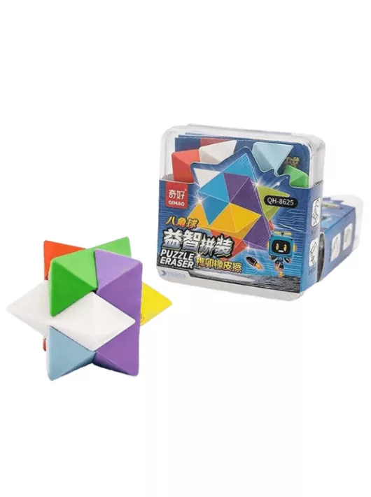 Radírok, 3D logikai puzzle, csillag, QH-8625