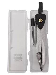 Körző készlet, fém, 2db-os, mini