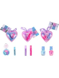   Smink szett, Make-Up szett, szív alakú dobozban, 3 féle változat, 6+, Create it!