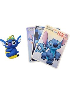   Stitch zsákbamacska figura kártyákkal, kb. 4-5cm, tasakban