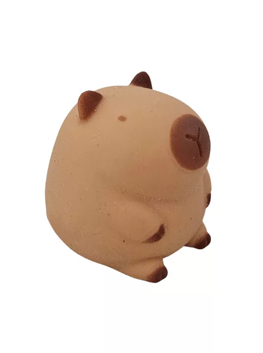 Kapibara stresszlabda 8x7cm-es, hálós tartóban