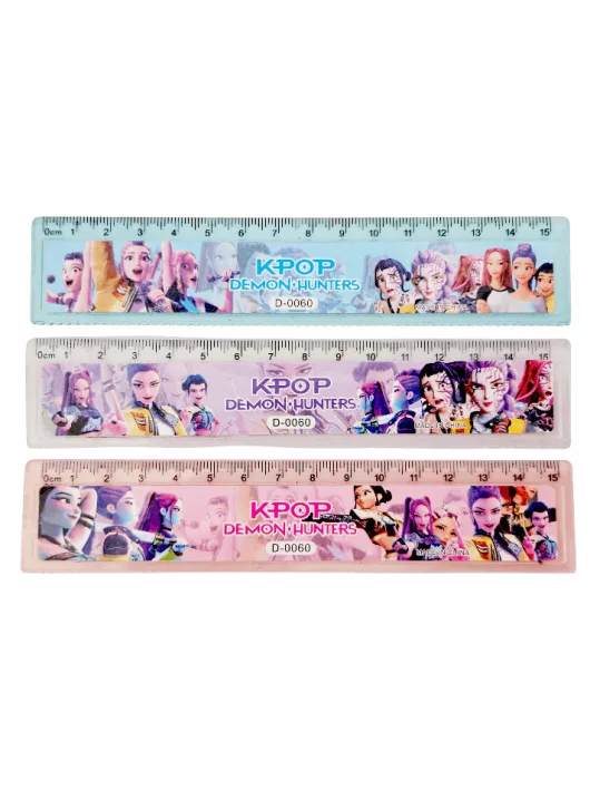 K-POP vonalzó 15cm, műanyag, többféle