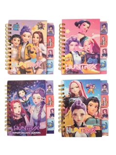 K-POP Démonvadászok notesz, vonalas, 9,5x11,5cm, 4 féle