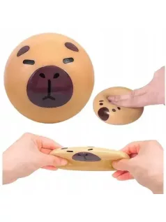  Kapibara stresszlabda, squishy, kb. 5 cm-es, átlátszó tasakban