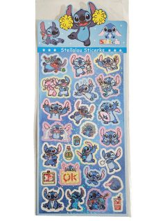 Stitch matrica 9x16cm, csillogó