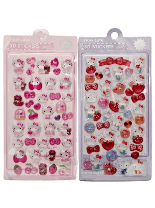 Hello Kitty matrica 9x17cm, pufi, többféle változat