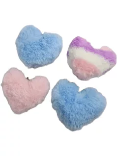   K-POP Démonvadászok szív alakú, plüss kulcstartó, táskadísz, 9x8cm, többféle