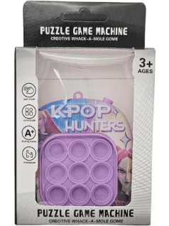   K-POP Démonvadászok POP-IT antistressz játék, világító, 6,5x7,5x3cm, kétféle