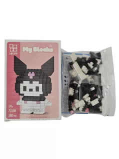   Építőkocka készlet, mikroblokk, My Blocks, Kuromi (7215A), 160 db-os, 14+