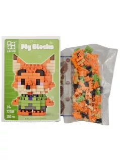   Építőkocka készlet, mikroblokk, My Blocks, Zootropolis Nick Wilde róka (7230A), 150 db-os, 14+