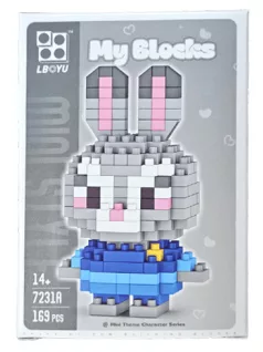   Építőkocka készlet, mikroblokk, My Blocks, Zootropolis Judy Hopps nyuszi (7231A), 169 db-os, 14+