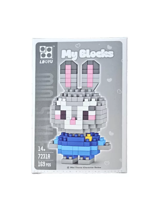 Építőkocka készlet, mikroblokk, My Blocks, Zootropolis Judy Hopps nyuszi (7231A), 169 db-os, 14+