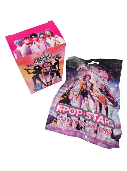 K-POP Démonvadászok, zsákbamacska figura dobozban, kb. 10 cm-es
