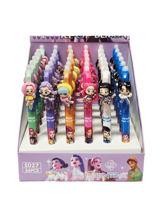K-POP radírozható toll, figurával, többféle változat