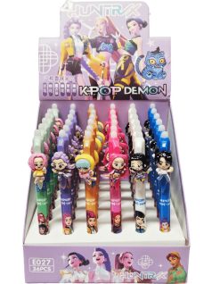 K-POP radírozható toll, figurával, többféle változat