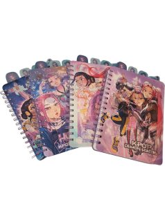   K-POP Démonvadászok spirál füzet, notesz, hologramos borítóval, A/5, 16x21cm, 4 féle