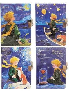   Kis herceg mintájú napló kulccsal, A/5, 13x18cm, sima és vonalas lapok, többféle