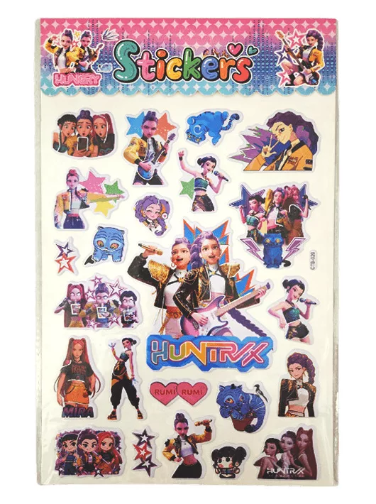 K-POP Démonvadászok pufi matrica 18x25cm, többféle