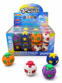 Fidget ball, kb. 6 cm átmérő, 4 féle változat