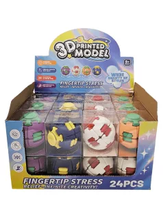 Fidget ball, kb. 6 cm átmérő, 4 féle változat