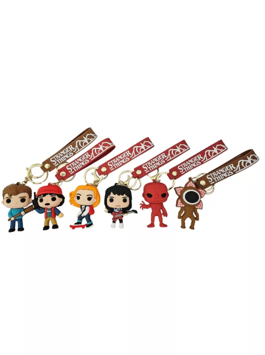 Stranger Things kulcstartó pánttal, kb. 6 cm magas, többféle