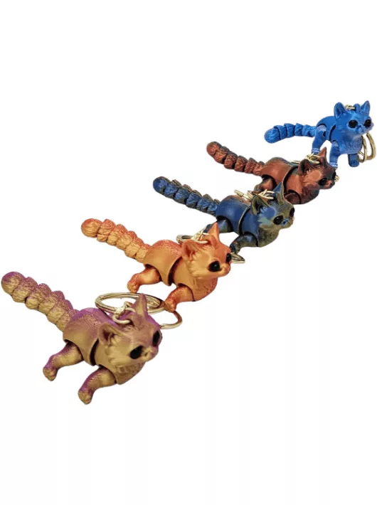 Cicás 3D kulcstartó figura, többszínű felület, kb. 8 cm, többféle színben