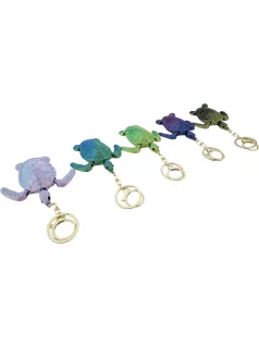   Teknős 3D kulcstartó figura, többszínű felület, kb. 7 cm, többféle színben
