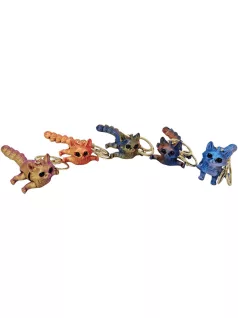   Cicás 3D kulcstartó figura, többszínű felület, kb. 8 cm, többféle színben