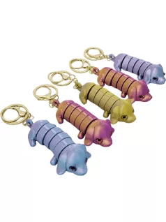   Kutyás 3D kulcstartó figura, többszínű felület, kb. 9 cm, többféle színben