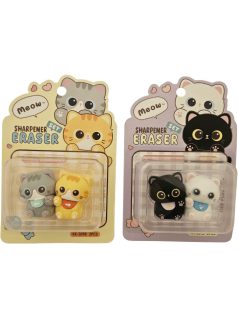 Cicás radír és hegyező, 2 féle változat