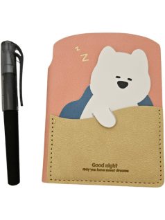   Állatos notesz, 8,5x11cm, tollal, 4 féle (panda, cica, nyuszi, medve)