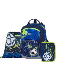   Focis ergonómikus hátizsák, iskolatáska tolltartóval és tornazsákkal, OXY GO, kék