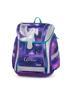   Pegazus mágneszáras ergonómikus iskolatáska tolltartóval és tornazsákkal, Premium Light, lila-rózsaszín