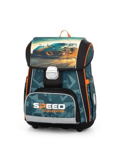   Autós csatos ergonómikus iskolatáska tolltartóval és tornazsákkal, Premium, Speed Acceleration