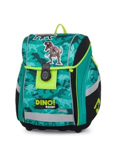   Dinoszaurusz mágneszáras ergonómikus iskolatáska tolltartóval és tornazsákkal, Premium Light, Dino Roar